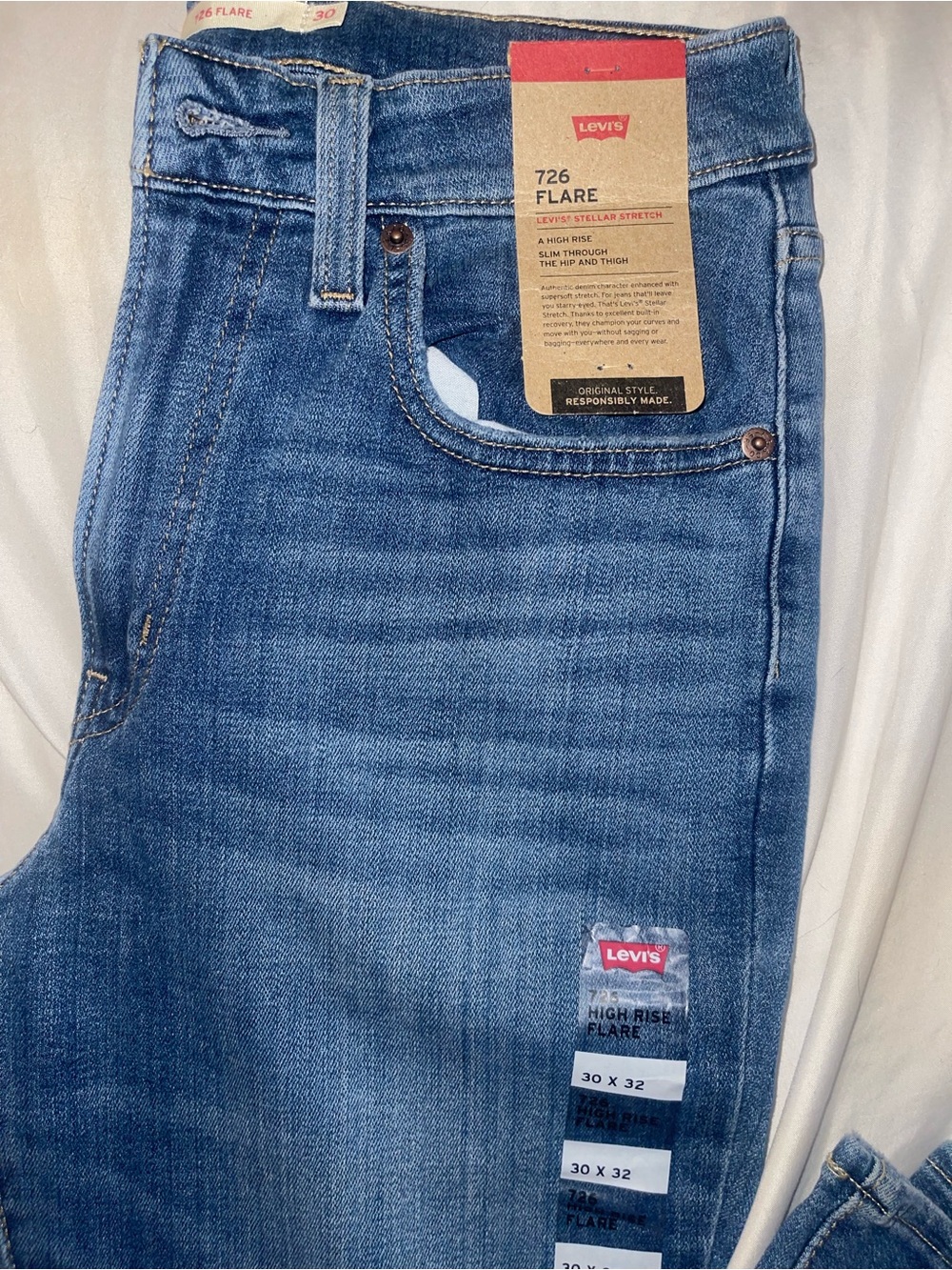 Levi's Women's 726 High-Rise Flare Jeans in Medium Blue